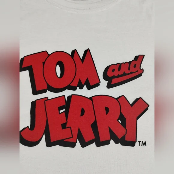 Hanna Barbera Tom and Jerry Chase Long Sleeve T-Shirt Size Large Double Sided - Picture 7 of 15